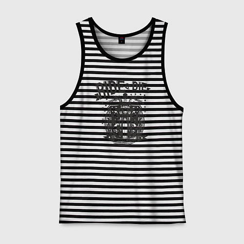 Мужская майка Гони или умри / Черная тельняшка – фото 1