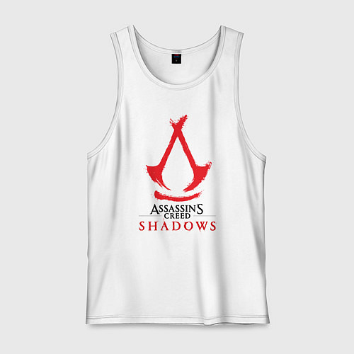 Мужская майка Assassins Creed Shadows - badge / Белый – фото 1