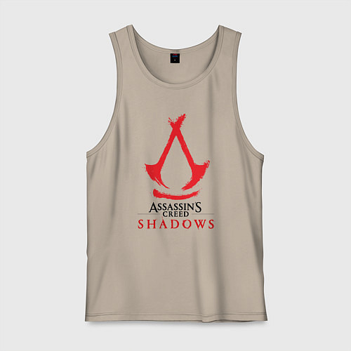 Мужская майка Assassins Creed Shadows - badge / Миндальный – фото 1