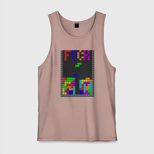 Мужская майка Tetris / Пыльно-розовый – фото 1
