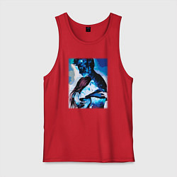 Майка мужская хлопок Ты мой космос, цвет: красный