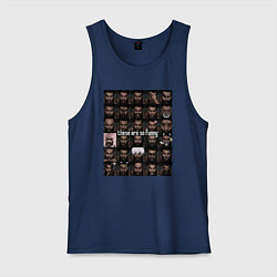 Майка мужская хлопок Разный викенд, цвет: тёмно-синий