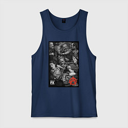 Майка мужская хлопок Sons Of Anarchy all, цвет: тёмно-синий