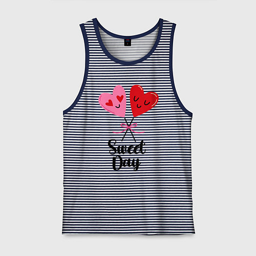 Мужская майка Сладкий день / Синяя тельняшка – фото 1