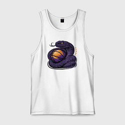Майка мужская хлопок Black mamba basketball, цвет: белый