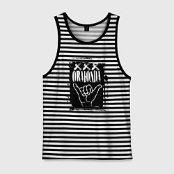 Майка мужская хлопок Обаюнда мем, цвет: черная тельняшка