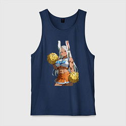 Майка мужская хлопок Мирко-черлидер с помпонами, цвет: тёмно-синий