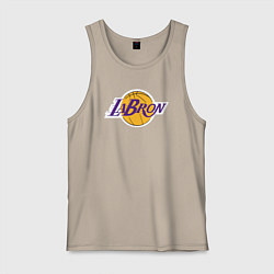 Майка мужская хлопок LaBron Lakers, цвет: миндальный