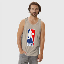 Майка мужская хлопок NBA Luka, цвет: миндальный — фото 2