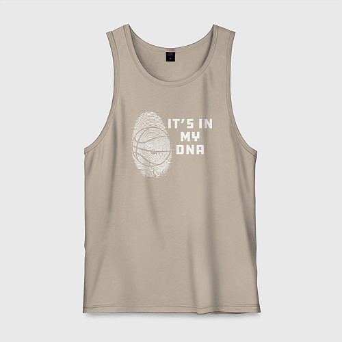 Мужская майка Баскетбол в моей днк / Миндальный – фото 1