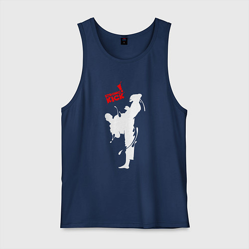 Мужская майка Кикбоксинг - атака / Тёмно-синий – фото 1