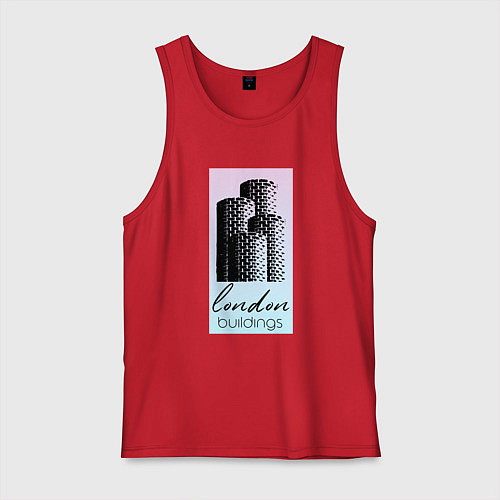 Мужская майка Строения Лондона / Красный – фото 1