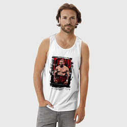 Майка мужская хлопок Майк Тайсон мировой бокс, цвет: белый — фото 2