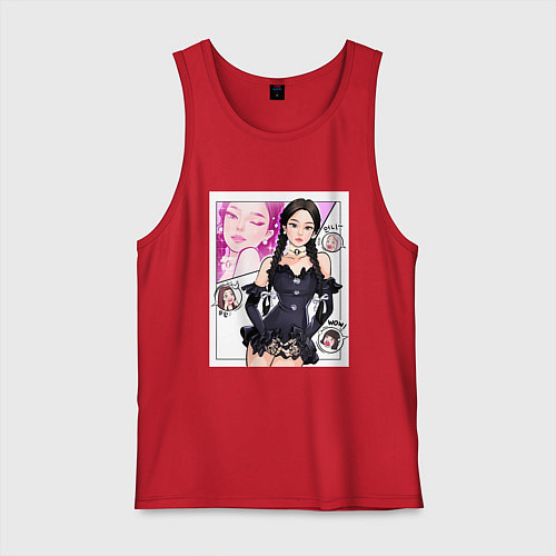 Мужская майка Blackpink - Jennie / Красный – фото 1