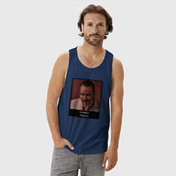 Майка мужская хлопок Бонжорно Мискузи мем Евротур, цвет: тёмно-синий — фото 2