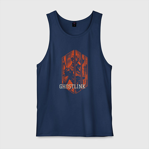 Мужская майка Цифровой киборг / Тёмно-синий – фото 1