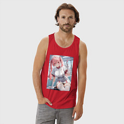 Майка мужская хлопок Медсестричка сделает тебе укол любви - пышная аним, цвет: красный — фото 2