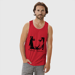 Майка мужская хлопок Милен Фармер, цвет: красный — фото 2