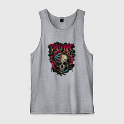 Майка мужская хлопок Пуля для моего Валентина, цвет: меланж