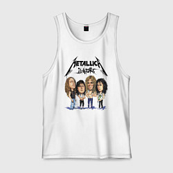 Майка мужская хлопок Metallica juniors - cartoon, цвет: белый