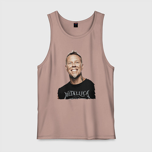 Мужская майка James Alan Hetfield - Metallica leader / Пыльно-розовый – фото 1