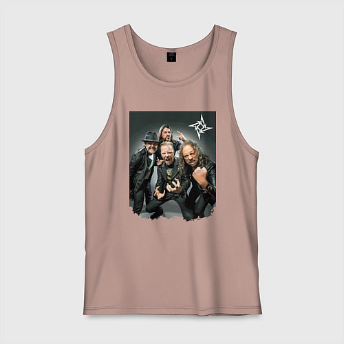 Мужская майка Metallica cool dudes - thrash metal / Пыльно-розовый – фото 1