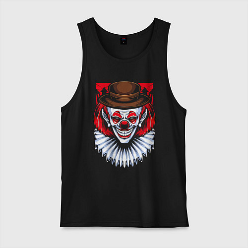 Мужская майка Клоун в шляпе / Черный – фото 1