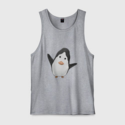 Майка мужская хлопок Cartoon penguin, цвет: меланж