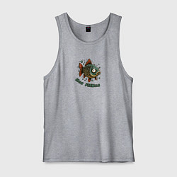 Майка мужская хлопок Моя фишка прикольная рыбка, цвет: меланж