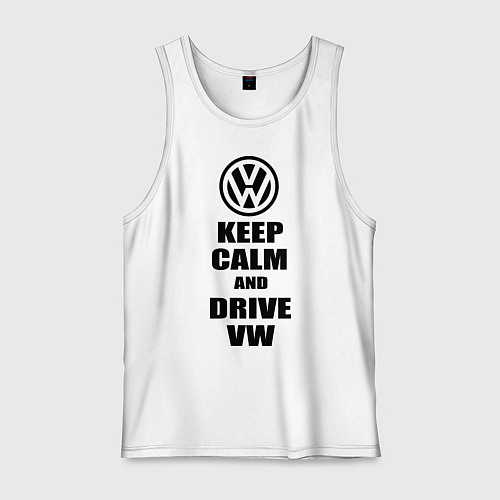 Мужская майка Keep Calm & Drive VW / Белый – фото 1