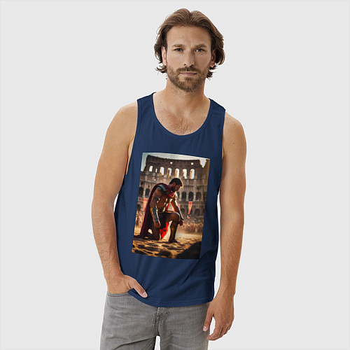 Мужская майка Спартак в Колизее / Тёмно-синий – фото 3