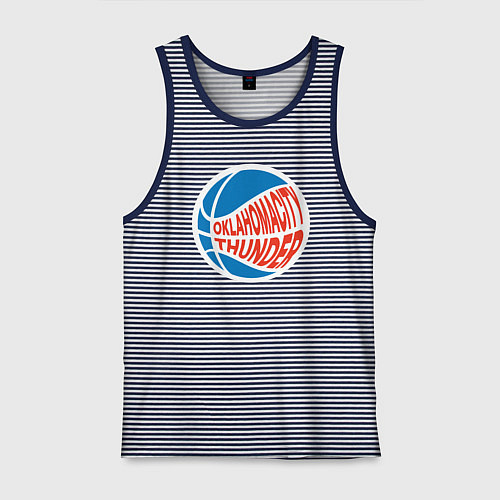 Мужская майка Oklahoma Thunder / Синяя тельняшка – фото 1