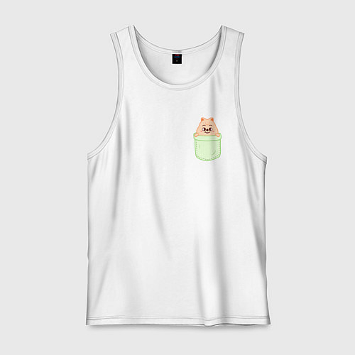 Мужская майка Han quokka in pocket / Белый – фото 1