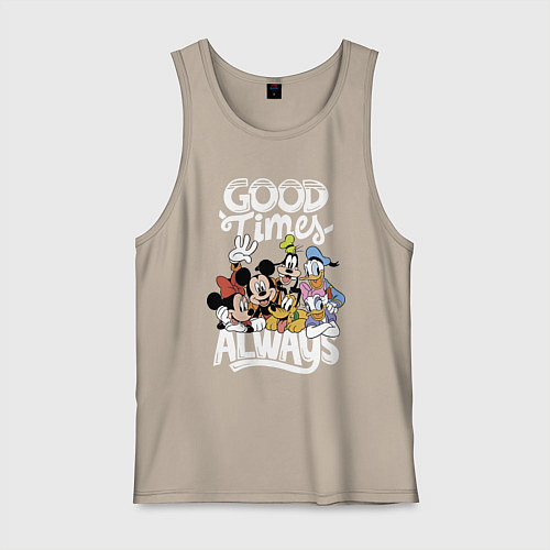 Мужская майка Дональд Дак и Микки Маус / Миндальный – фото 1