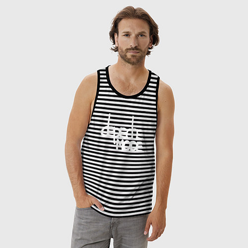 Мужская майка Depeche Mode - exciter logo / Черная тельняшка – фото 3