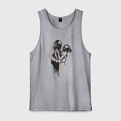 Майка мужская хлопок Подводная любовь, цвет: меланж