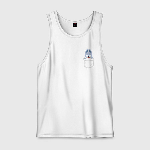 Мужская майка Wolf Chan in pocket / Белый – фото 1