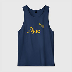 Майка мужская хлопок Jokic shot, цвет: тёмно-синий