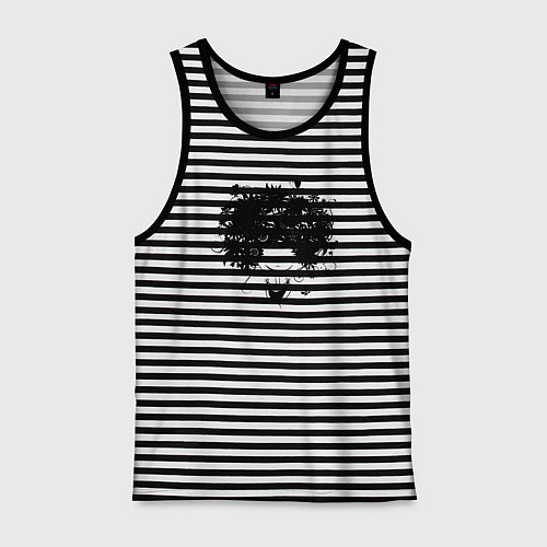 Мужская майка Spring girl / Черная тельняшка – фото 1