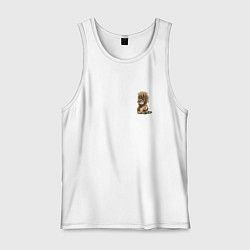 Майка мужская хлопок Обезьянка, цвет: белый