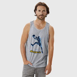 Майка мужская хлопок Nuggets baller, цвет: меланж — фото 2