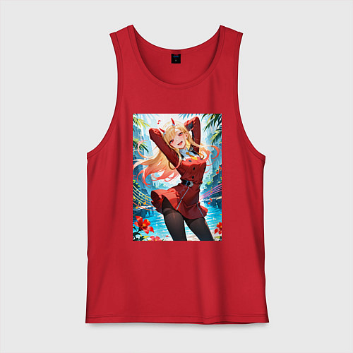 Мужская майка Марин Китагава косплей 002 Darling in the Franxx / Красный – фото 1