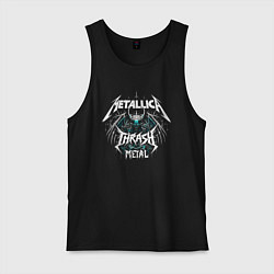 Майка мужская хлопок Metallica - thrash metal rock, цвет: черный