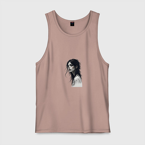 Мужская майка Мрачная красота / Пыльно-розовый – фото 1