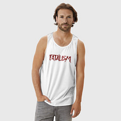 Майка мужская хлопок Фатализм фаталити мортал комбат, цвет: белый — фото 2