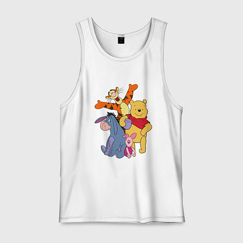 Мужская майка Винни-Пух и друзья / Белый – фото 1