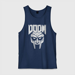 Майка мужская хлопок Doom mask, цвет: тёмно-синий