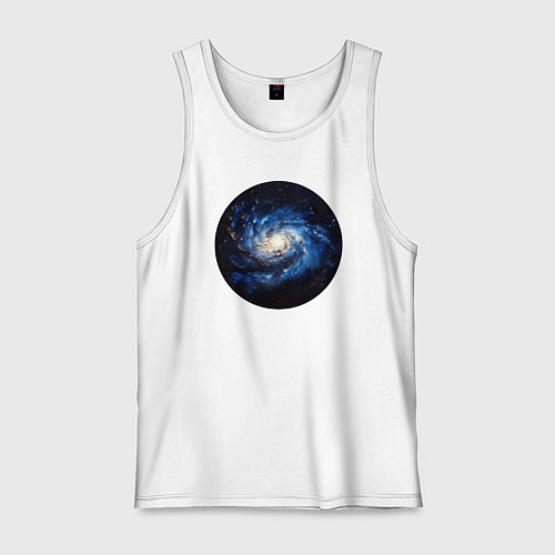 Мужская майка Спиральная галактика / Белый – фото 1