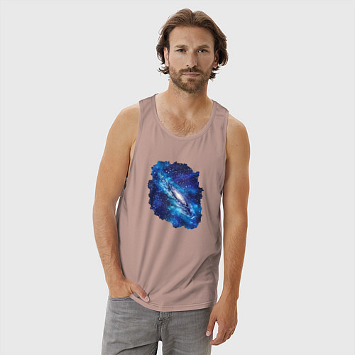 Мужская майка Галактика и звёзды / Пыльно-розовый – фото 3