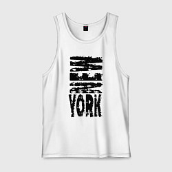 Майка мужская хлопок New York - USA, цвет: белый